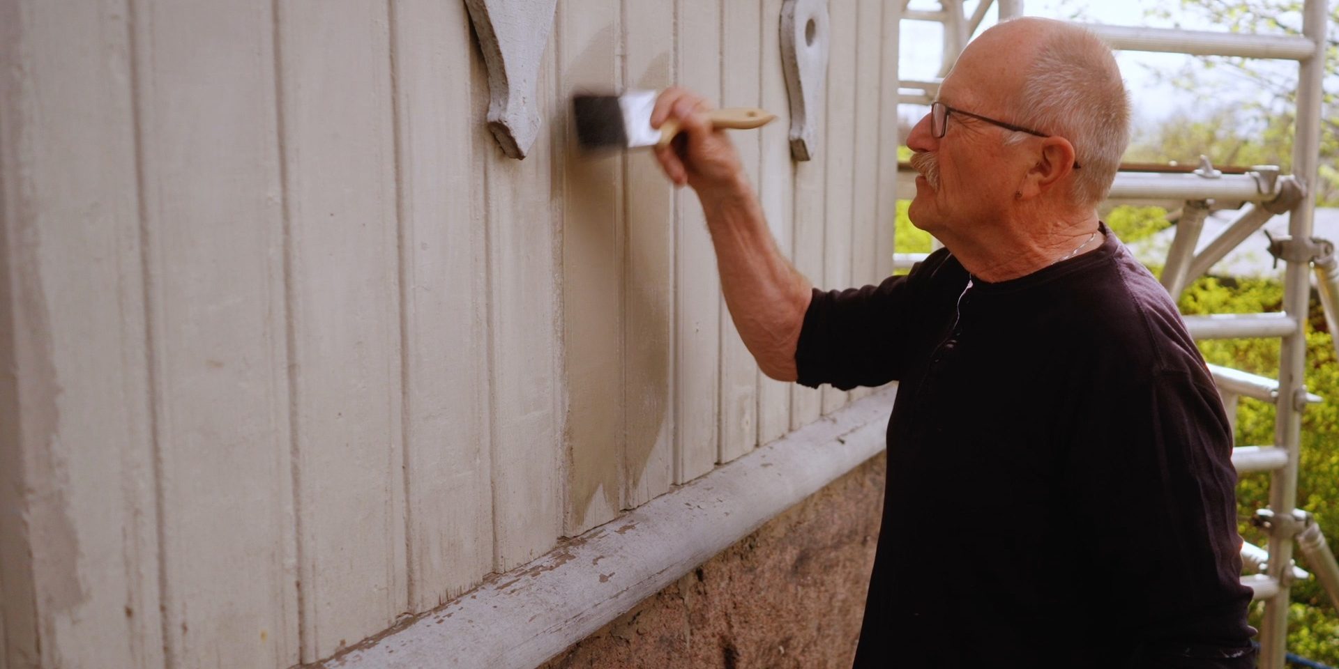 male huset med linolje